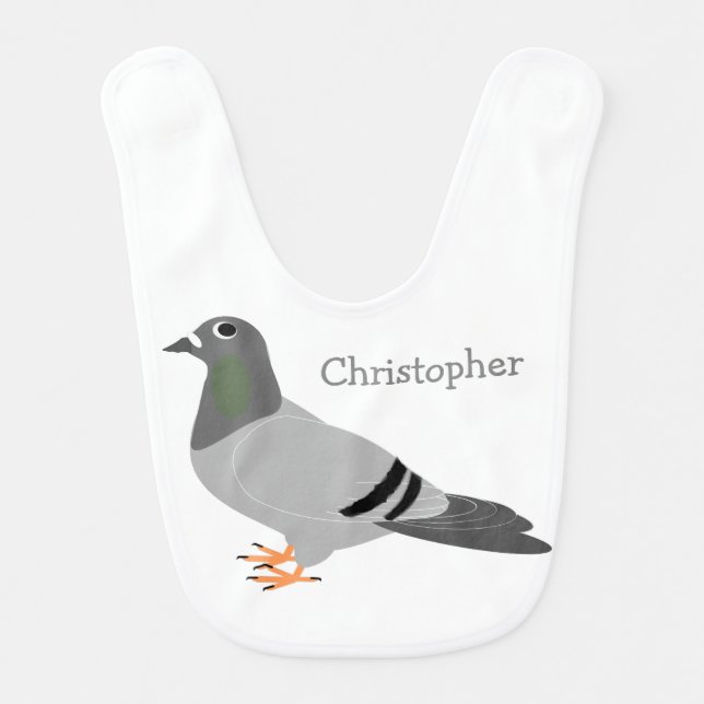 Pigeon Design Just Add Name Bib (Front)