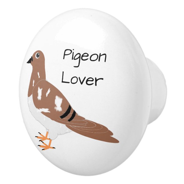 Pigeon Design Personalised Ceramic Knob (Right)