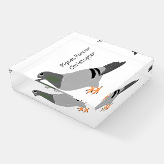 Pigeon Design Personalised Paperweight