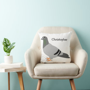 Pigeon Design Personalised Throw Pillow