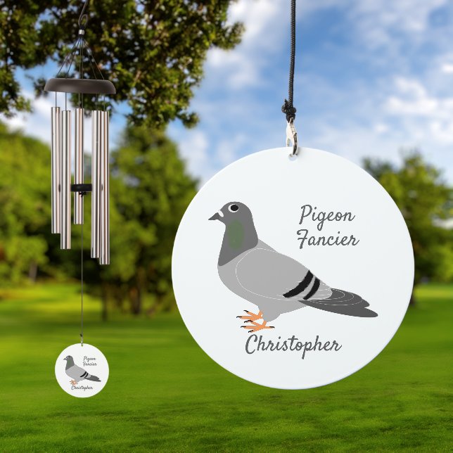 Pigeon Design Personalised Wind Chime (Outdoor)