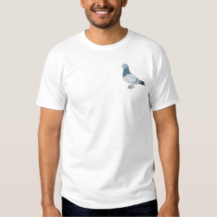 Pigeon Embroidery Art Design Embroidered T-Shirt