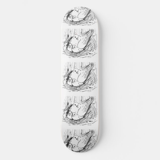 Pigeon Family Skateboard Deck (Front)