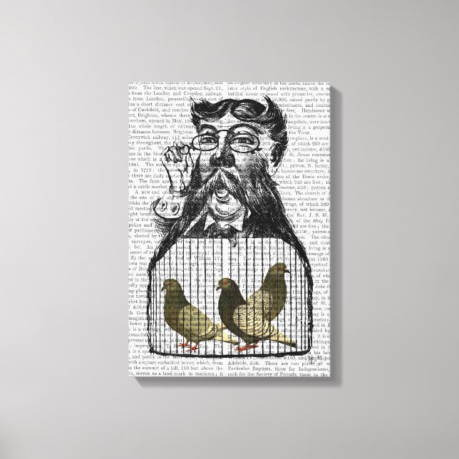 Pigeon Fancier Canvas Print (Front)