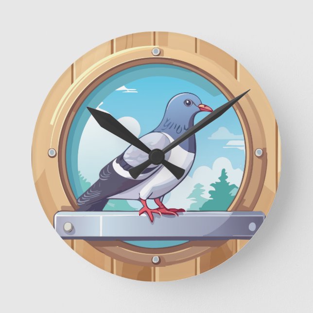 Pigeon Fancier Round Clock (Front)