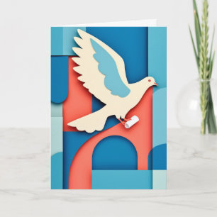 Pigeon Flight With Parchment Card