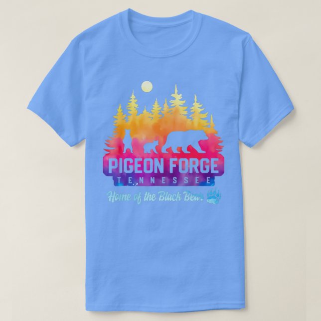 Pigeon Forge Bear Great Smoky Mountains Tie Dye T-Shirt (Design Front)