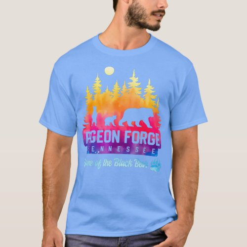 Pigeon Forge Bear Great Smoky Mountains Tie Dye T_Shirt