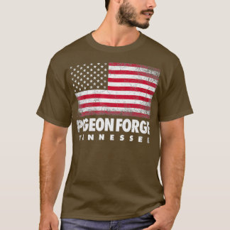 Pigeon Forge Tennessee 4th of July American Flag T-Shirt