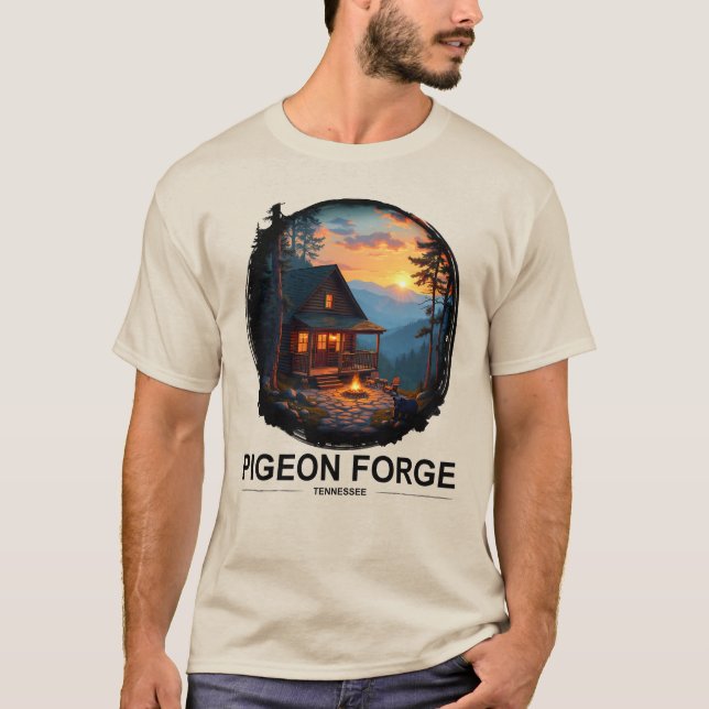 Pigeon Forge, Tennessee Cabin in the Mountains T-Shirt (Front)