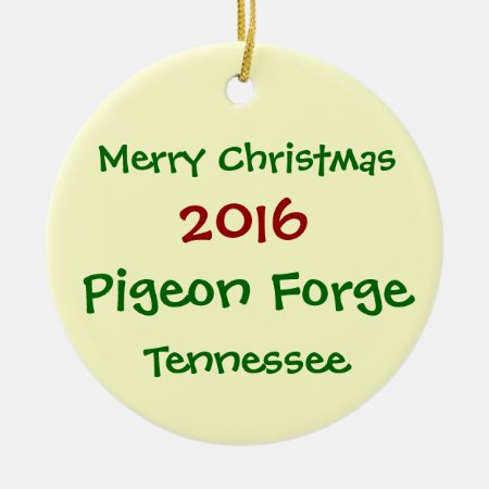 Pigeon Forge Tennessee Holiday Christmas Ornament