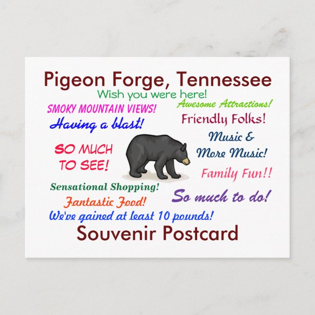 Pigeon Forge, Tennessee Postcard (Front)