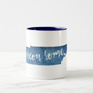 Pigeon Forge Tennessee Wood Grain Two-Tone Coffee Mug