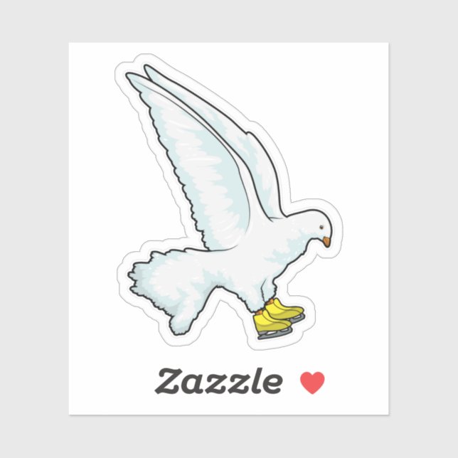 Pigeon Ice skating Ice skates Sticker (Sheet)