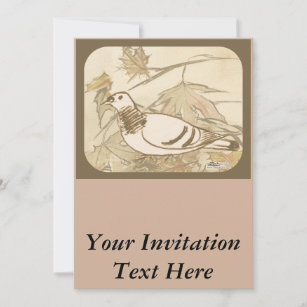 Pigeon In the Woods Invitation