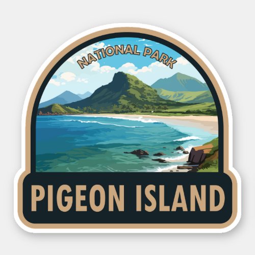 Pigeon Island National Park Saint Lucia Travel Art Sticker