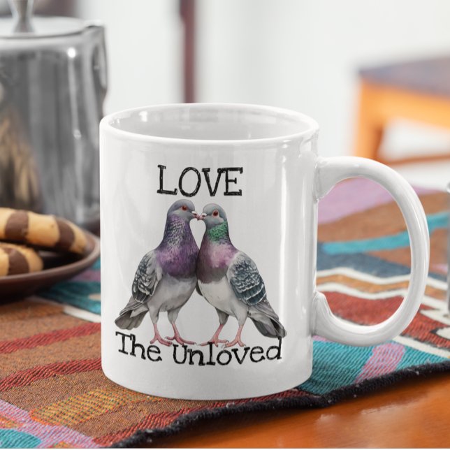 Pigeon Love the Unloved Urban Feral Birds Coffee Mug (Creator Uploaded)