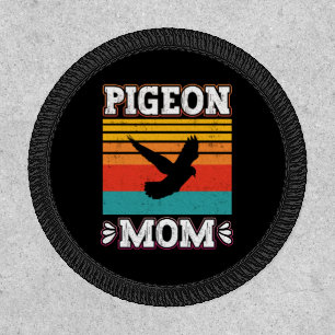 Pigeon Mom Bird Fly Animal Cute Pigeon Birds Retro Patch