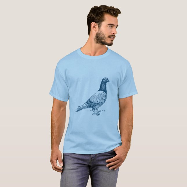 Pigeon - Ocean Blue T-Shirt (Front Full)