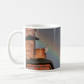 Pigeon on the Pot with Rainbow Mug mug