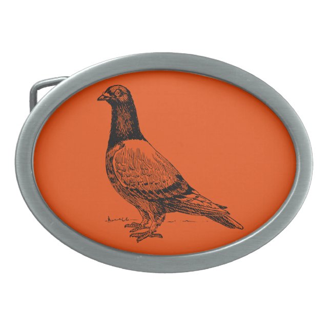Pigeon Oval Belt Buckle (Front)