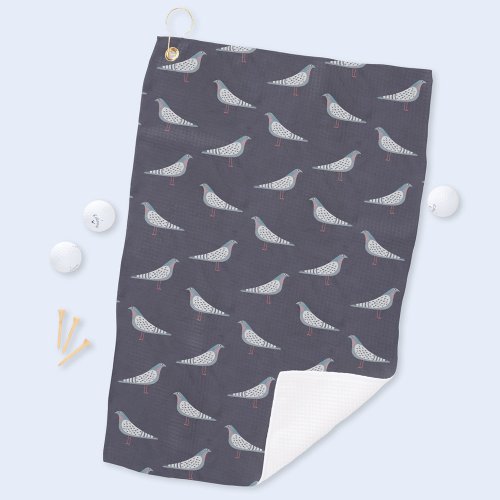 Pigeon Pattern Golf Towel