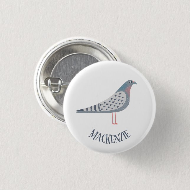 Pigeon Personalized Button (Front & Back)
