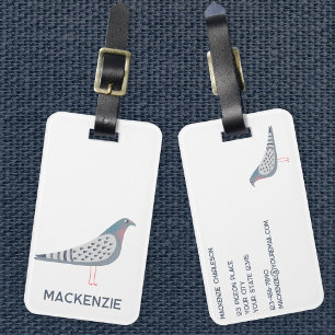 Pigeon Personalized Luggage Tag