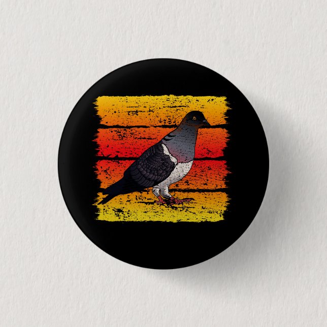 Pigeon - Pigeon Retro Gift Button (Front)
