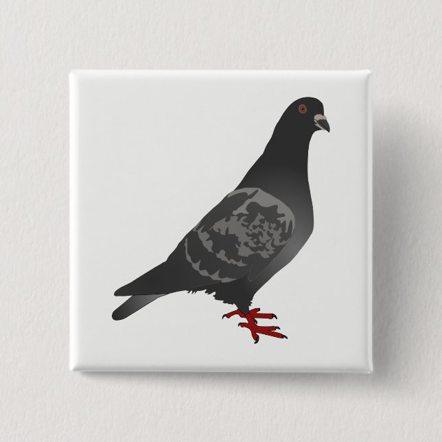 Pigeon Pinback Button (Front)