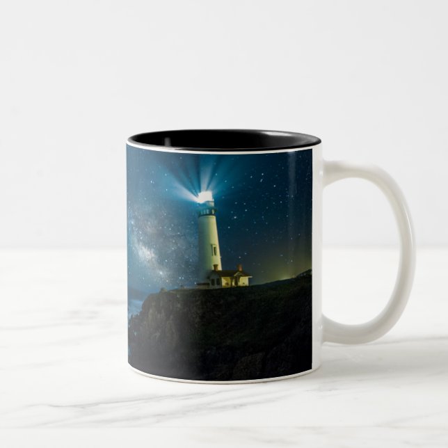 Pigeon Point Light Station, Ca Two-Tone Coffee Mug (Right)