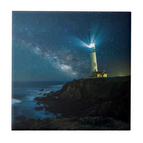 Pigeon Point Light Station California Ceramic Tile