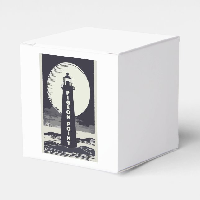 Pigeon Point Lighthouse California Moon Favor Boxes (Front Side)