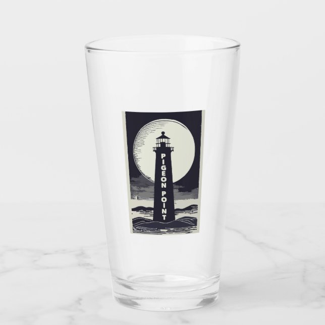 Pigeon Point Lighthouse California Moon Glass (Front)