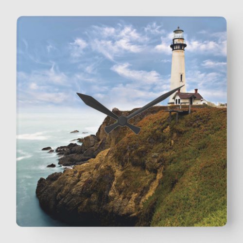 Pigeon Point Lighthouse  California Square Wall Clock