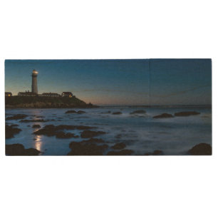 Pigeon Point Lighthouse Half Moon Bay, Ca Wood Flash Drive