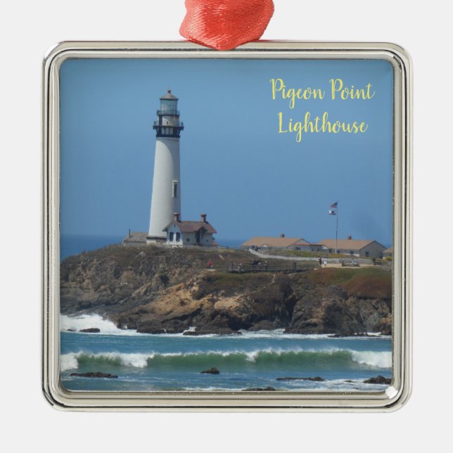 Pigeon Point Lighthouse Metal Ornament (Front)