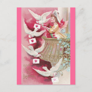 Pigeon Posted Valentines Holiday Postcard