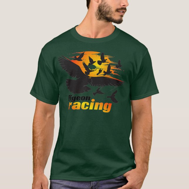 Pigeon Racing  Classic Bird Racers Gift Premium T-Shirt (Front)