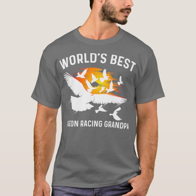 Pigeon Racing Gift For Grandpa Men Homing Pigeon T-Shirt (Front)