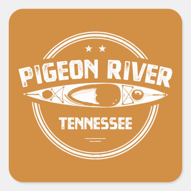 Pigeon River, Tennessee Square Sticker (Front)