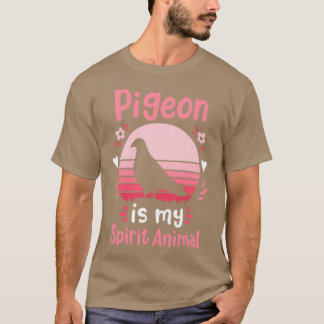 Pigeon Spirit Animal Bird Lover Retro 1 T-Shirt