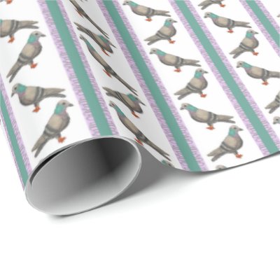 Pigeon Stripe Wrapping Paper