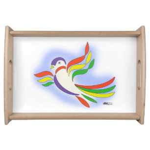 Pigeon Stylized Bird Serving Tray