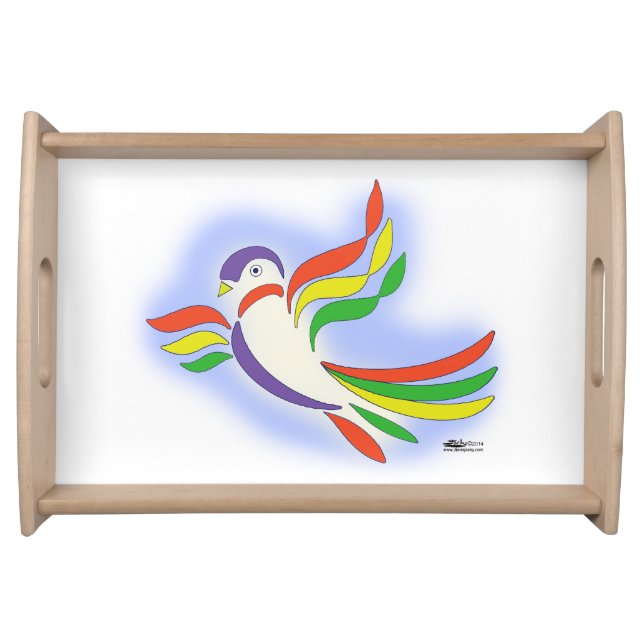 Pigeon Stylized Bird Serving Tray (Front)