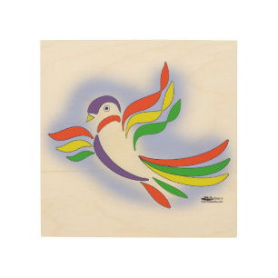 Pigeon Stylized Bird Wood Wall Art
