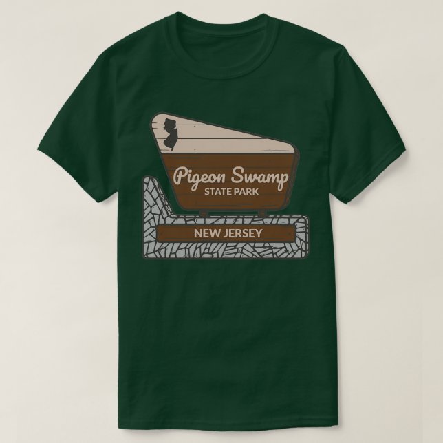 Pigeon Swamp State Park New Jersey Entrance Welcom T-Shirt (Design Front)