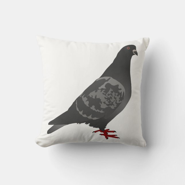 Pigeon Throw Pillow (Front)