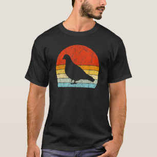 Pigeon Vintage Sunset Retro Style Cute Pet T-Shirt