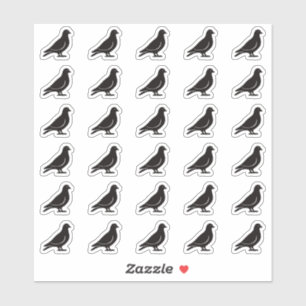 Pigeon Wedding Place Card Food Meal Menu Choice Sticker